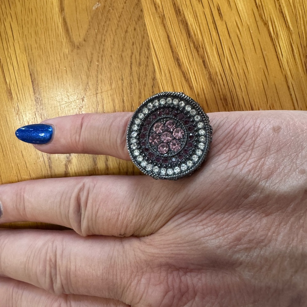 Lia Sophia Pink and Silver Ring